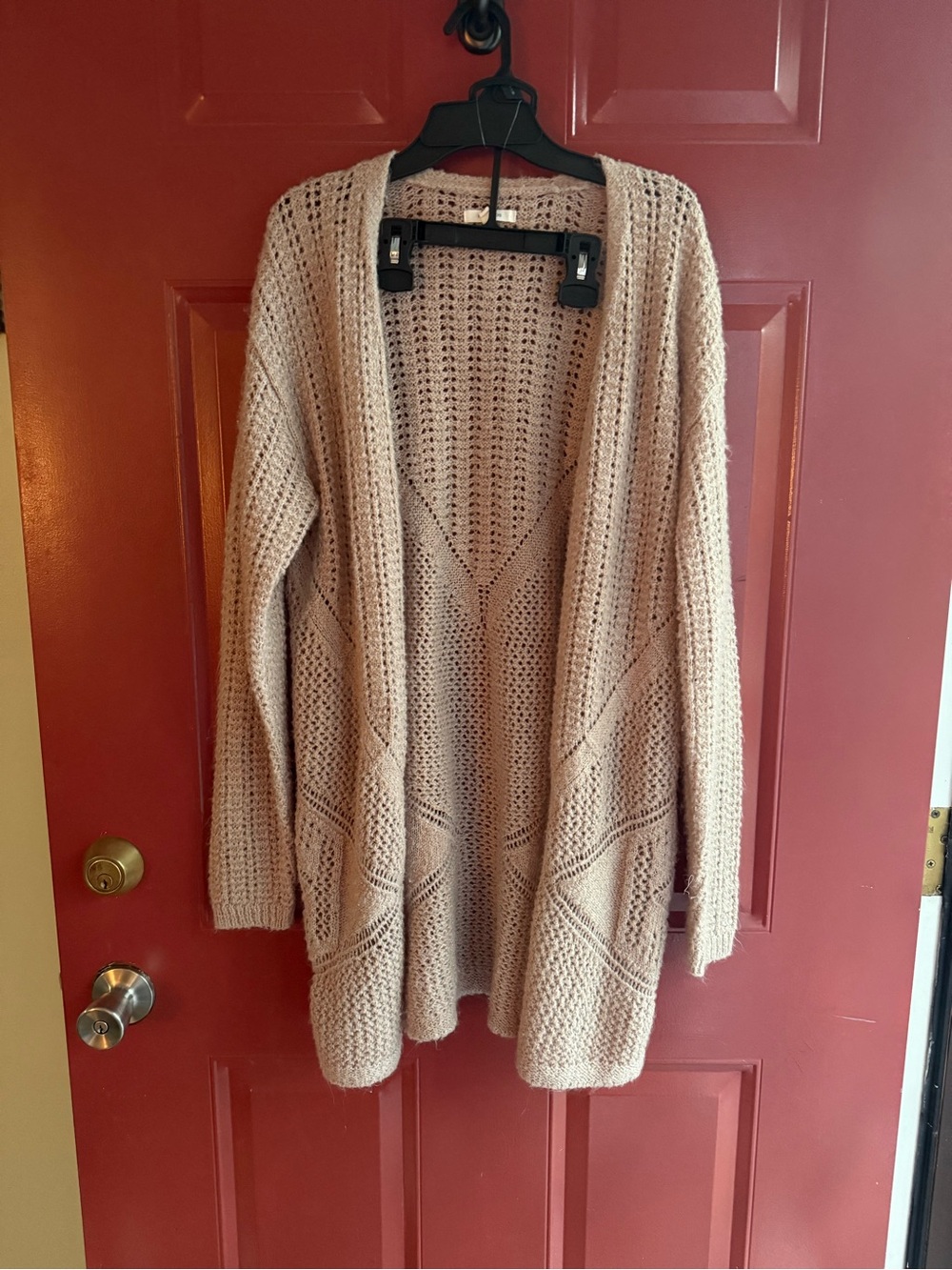 Maurices Open-Front Knit Cardigan - Cream